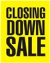 Closing Down Sale - Warning Sign