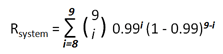 1 for 8 redundancy
